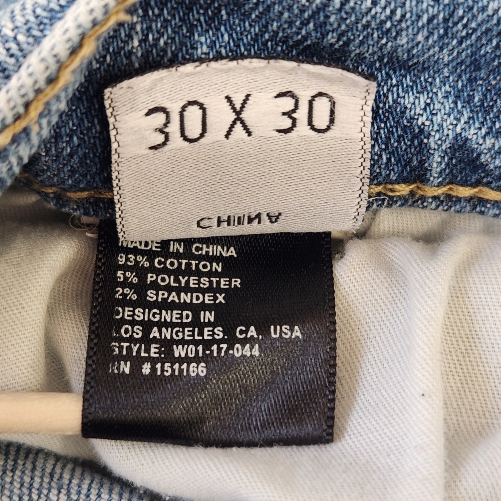Oliver Logan High Rise Mom Jeans Womens 30 Blue Split Hem Button Fly Stretch - Picture 11 of 12